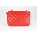 BELLI Nappa Leder Abendtasche "Paris Small" rot gesteppt