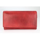 BELLI Vintage Leder Damen Geldbörse rot