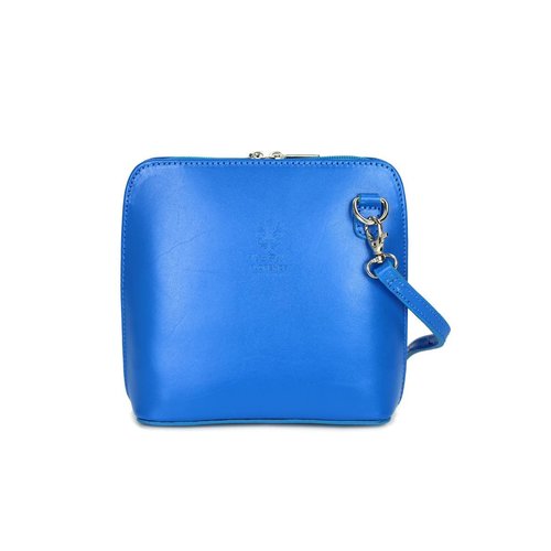 BELLI kleine Ledertasche Damen Umhängetasche blau