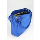 BELLI Leder Schultertasche Shopper "Lilly" royalblau