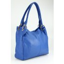 BELLI Leder Schultertasche Shopper "Lilly" royalblau