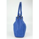 BELLI Leder Schultertasche Shopper "Lilly" royalblau