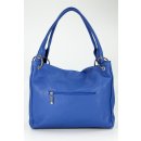 BELLI Leder Schultertasche Shopper "Lilly" royalblau