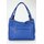 BELLI Leder Schultertasche Shopper "Lilly" royalblau