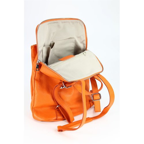 BELLI Backpack Seattle Leder Rucksack orange Belli Shop Ihr Led
