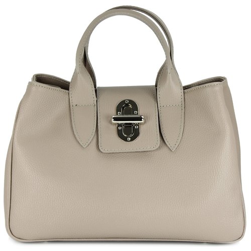 BELLI Ledertasche taupe glatt