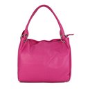 BELLI Leder Schultertasche Shopper "Lilly" pink