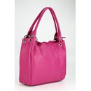 BELLI Leder Schultertasche Shopper "Lilly" pink