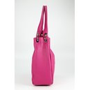 BELLI Leder Schultertasche Shopper "Lilly" pink