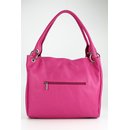 BELLI Leder Schultertasche Shopper "Lilly" pink