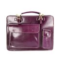 BELLI Design Bag "Verona" Leder Businesstasche lila