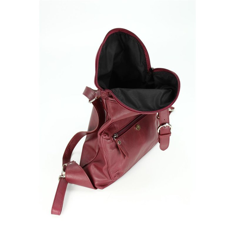 BELLI Damen Rucksack Aus Echtem Nappaleder – 28x26x10 Cm, Made In Italy | Tragbar Als Rucksack Oder Umhängetasche