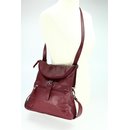 BELLI Nappa Leder Rucksack Backpack "London" bordeaux