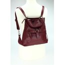 BELLI Nappa Leder Rucksack Backpack "London" bordeaux