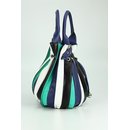BELLI "Globe Bag" Ledertasche schwarz grün blau weiß