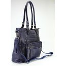 FREDsBRUDER Megapixel Ledertasche Schultertasche dark navy