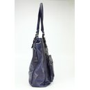 FREDsBRUDER Megapixel Ledertasche Schultertasche dark navy