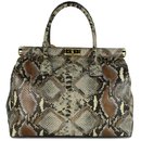 BELLI "The Bag XL" Ledertasche gemustert snake