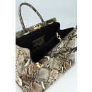BELLI "The Bag XL" Ledertasche gemustert snake