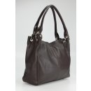 BELLI Leder Schultertasche Shopper "Lilly" dunkelbraun