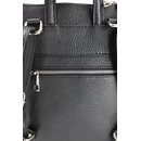 Belli Backpack "Denver" mittelgroßer Italienischer Damen Leder Rucksack schwarz