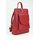 Belli Backpack "Denver" mittelgroßer italienischer Damen Leder Rucksack rot