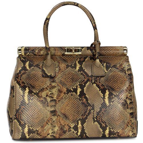 BELLI "The Bag XL" Ledertasche gemustert snake