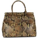 BELLI "The Bag XL" Ledertasche gemustert snake