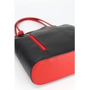 BELLI &quot;Backpack&quot; Leder Tasche Rucksack schwarz rot