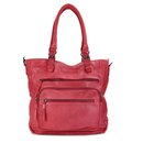 FREDsBRUDER Megapixel Ledertasche Schultertasche dark pink