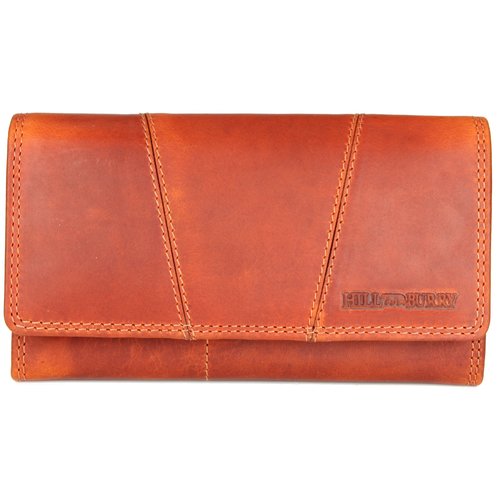 Hill Burry Vintage Leder Damen Geldbörse Portemonnaie orange 777023