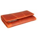 Hill Burry Vintage Leder Damen Geldbörse Portemonnaie orange 777023