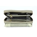 Hill Burry Vintage Leder Damen Geldbörse dickes Portemonnaie grau