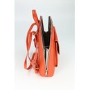 Belli Backpack &quot;Denver&quot; mittelgro&szlig;er italienischer Damen Leder Rucksack orange