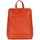 Belli Backpack "Denver" mittelgroßer italienischer Damen Leder Rucksack orange