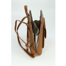 Belli Backpack "Denver" mittelgroßer italienischer Damen Leder Rucksack cognac braun
