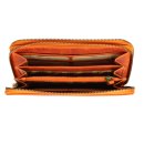 Hill Burry XXL Vintage Leder Damen Geldbörse Portemonnaie Organizer orange mit RFID