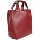 BELLI Designer Ledertasche Henkeltasche bordeaux rot