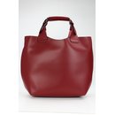 BELLI Designer Ledertasche Henkeltasche bordeaux rot