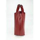 BELLI Designer Ledertasche Henkeltasche bordeaux rot