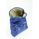 BELLI Nappa Leder Rucksack Backpack "London" royal blau