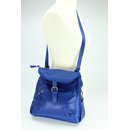 BELLI Nappa Leder Rucksack Backpack &quot;London&quot; royal blau