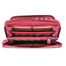 Hill Burry XXL Vintage Leder Damen Geldbörse Portemonnaie Organizer pink mit RFID