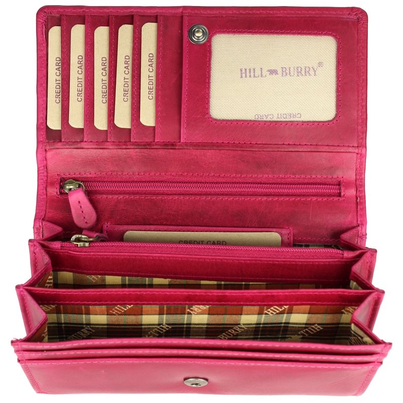 BAGANO Pinker Totenkopf Geldbeutel - Rockabilly Gothic Portemonnaie Für Damen