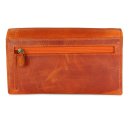 Hill Burry Vintage Leder Damen Geldbörse Portemonnaie orange 77701