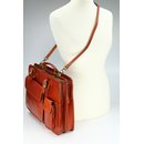 BELLI Design Bag "Verona" Leder Businesstasche cognac