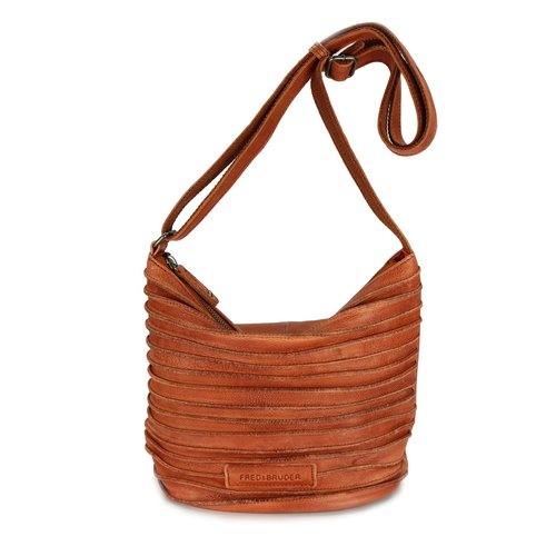 FREDsBRUDER Riffelinchen Ledertasche Umhängetasche rustic orange