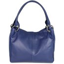 BELLI Leder Schultertasche Shopper "Lilly" marine blau