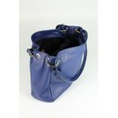 BELLI Leder Schultertasche Shopper "Lilly" marine blau