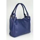 BELLI Leder Schultertasche Shopper "Lilly" marine blau